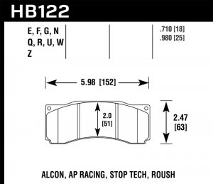 (image for) Hawk Stoptech ST-60 Caliper DTC-60 Race Brake Pads