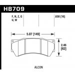 (image for) Hawk Performance Alcon Mono 6, Model 4497 HPS Street Brake Pads