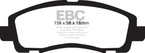 (image for) EBC 09-14 Acura TL 3.5 Redstuff Front Brake Pads