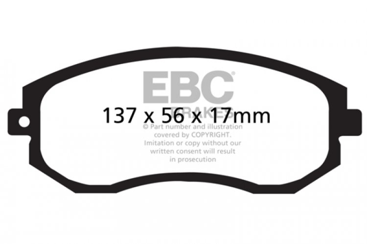 (image for) EBC 12+ Scion FR-S 2 Redstuff Front Brake Pads