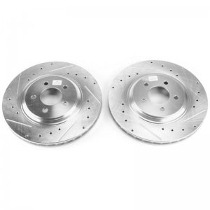 (image for) Power Stop 94-01 Ford Mustang Front Evolution Drilled & Slotted Rotors - Pair