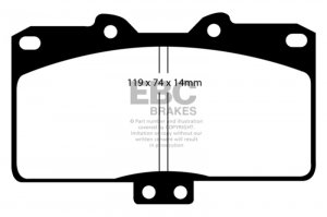 (image for) EBC 91-93 Dodge Stealth 3.0 4WD Redstuff Front Brake Pads