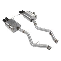 (image for) Dinan 08-13 BMW M3 (E92/E93) Free Flow Axleback Exhaust System - Black Tips
