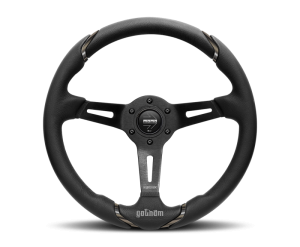 (image for) Momo Gotham Steering Wheel 350 mm - Black Leather/Black Spokes