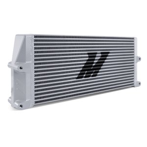 (image for) Mishimoto Heavy-Duty Oil Cooler - 17in. Same-Side Outlets - Silver