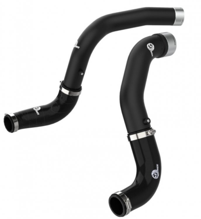 (image for) aFe BladeRunner Black 3in Intercooler Hot & Cold Side Pipe Kit 20-21 Jeep Wrangler V6-3.0L (td)