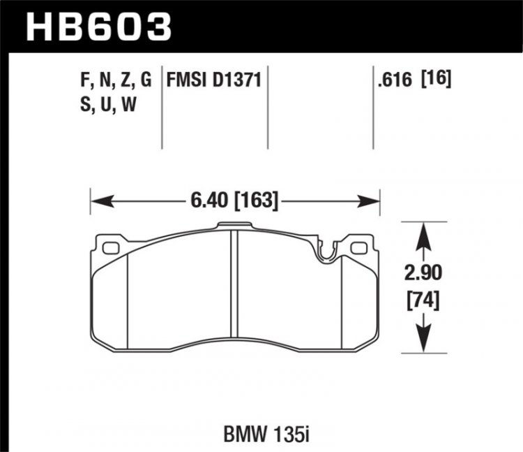 (image for) Hawk BMW 135i HPS Street Front Brake Pads
