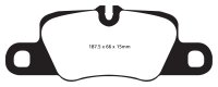 (image for) EBC 12-15 Porsche 911 (991) (Cast Iron Rotor only) 3.8 Carrera S Yellowstuff Rear Brake Pads