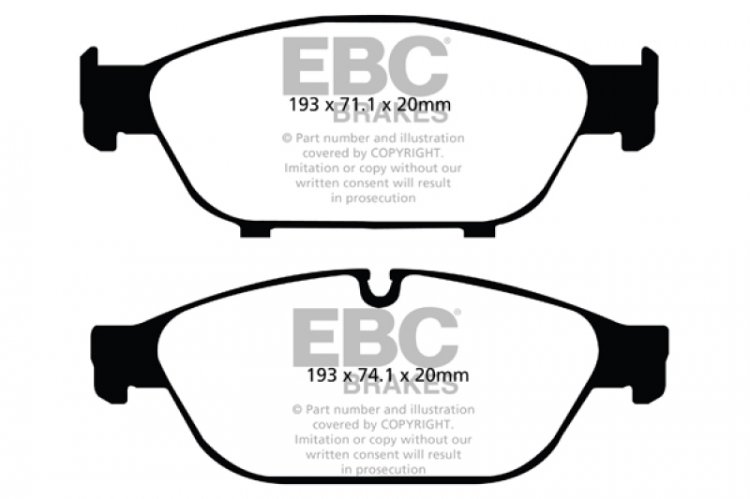(image for) EBC 12+ Audi A6 Quattro 3.0 Supercharged Yellowstuff Front Brake Pads