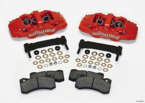 (image for) Wilwood AERO6 Front Caliper & Bracket Kit - Red 97-13 C5/C6 Corvette w/ OEM HD/Z51 Rotors