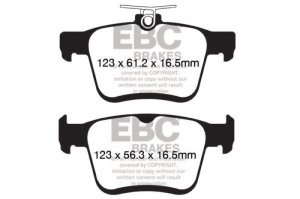 (image for) EBC 14+ Audi A3 1.8 Turbo (w/Electronic Parking Brake) Greenstuff Rear Brake Pads