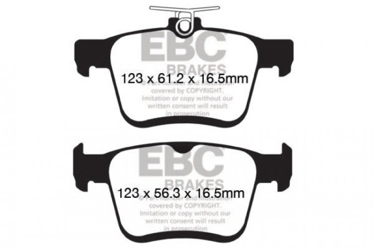 (image for) EBC 14+ Audi A3 1.8 Turbo (w/Electronic Parking Brake) Greenstuff Rear Brake Pads