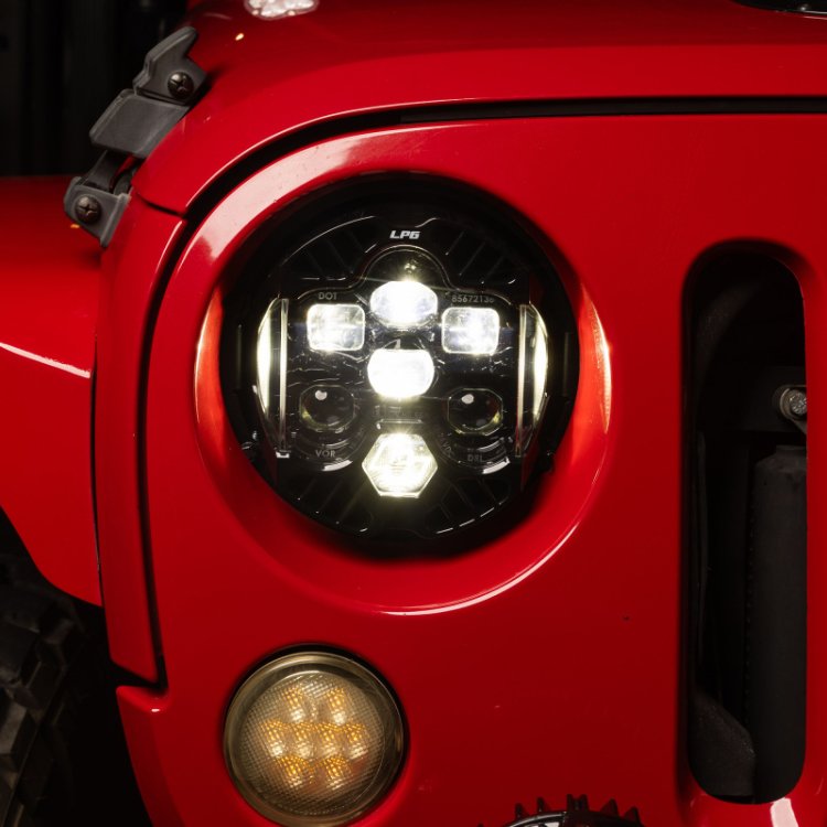(image for) Baja Designs 07-18 Jeep Wrangler JK DOT LP6 LED Headlight Kit (For LED Headlights)- Amber