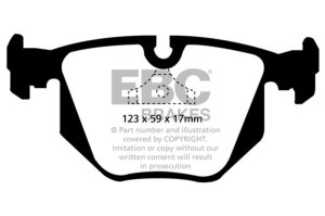 (image for) EBC 94-99 BMW M5 3.8 (E34) Redstuff Rear Brake Pads