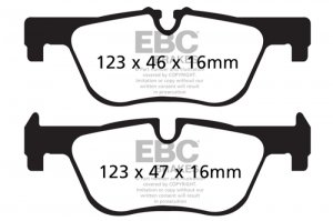 (image for) EBC 14+ BMW 228 Coupe 2.0 Turbo ATE calipers Redstuff Rear Brake Pads