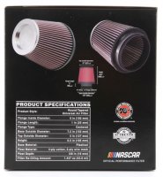 (image for) K&N Round Tapered Universal Air Filter 6in Flange ID x 7.5in Base OD x 5in Top OD x 6.5in Height