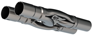 (image for) Borla SwitchFire X-pipe 2.5I.D. INLETS 2.5in. O.D. OUTLETS Notched