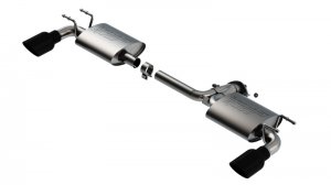 (image for) Borla 19-21 Mazda 3 Hatchback 2.0/2.5L NA S-Type Axle-back Black Chrome Tips