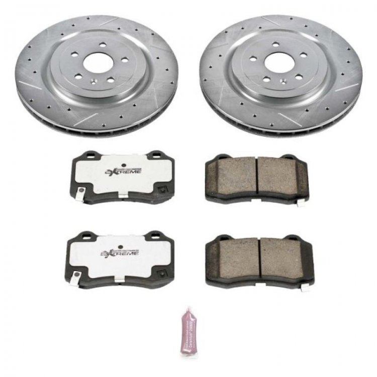 (image for) Power Stop 09-15 Cadillac CTS Rear Z26 Street Warrior Brake Kit
