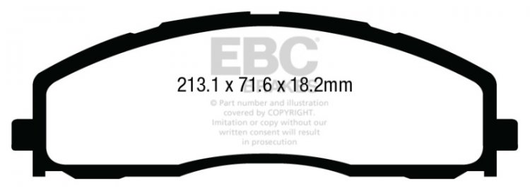 (image for) EBC 13+ Ford F250 (inc Super Duty) 6.2 (2WD) Extra Duty Front Brake Pads