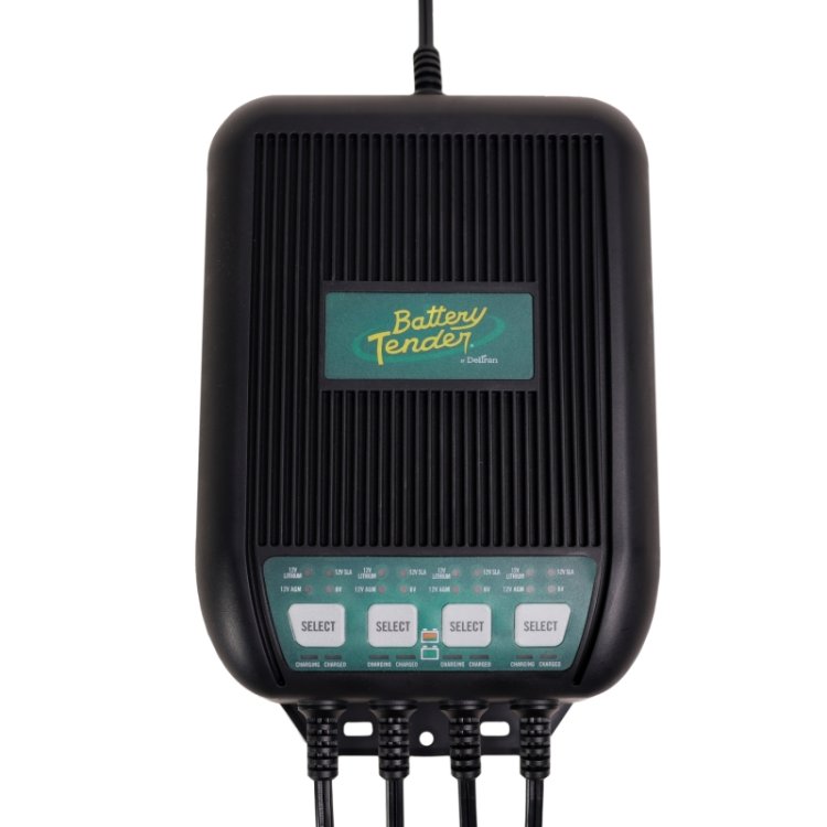 (image for) Battery Tender 4 Bank 12 Amp On-Board Marine Battery Charger