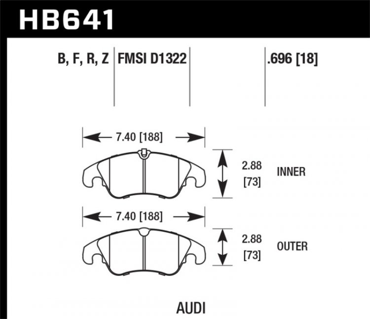 (image for) Hawk 09-10 Audi A4/A4 Quattro/A5 Quattro/Q5/S5 / 10 S4 HPS Street Front Brake Pads