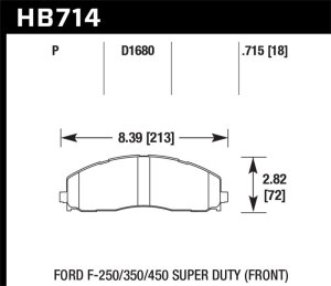 (image for) Hawk 2015 Ford F-250/350/450 Super Duty Front Brake Pads