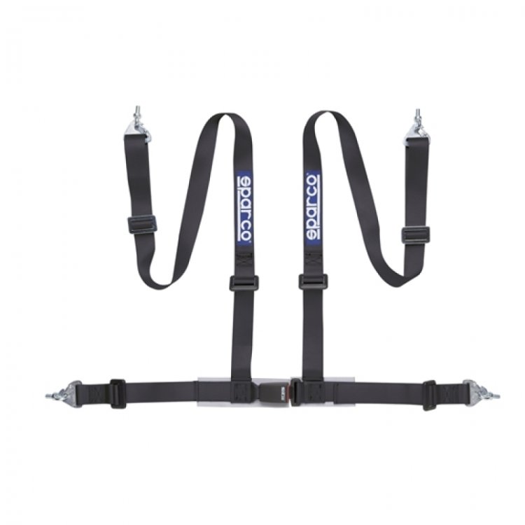(image for) Sparco Belt 2 Inch Black 4Pt Snap-In
