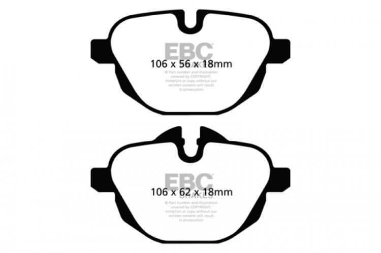 (image for) EBC 14+ BMW i8 1.5 Turbo/Electric Yellowstuff Rear Brake Pads