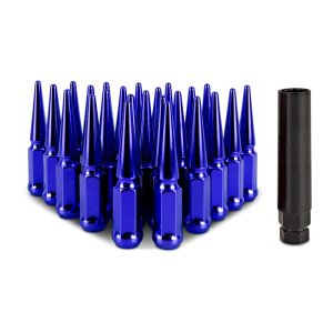 (image for) Mishimoto Mishimoto Steel Spiked Lug Nuts M14 x 1.5 24pc Set Blue