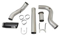 (image for) aFe ATLAS 5in DPF-Back Alum Steel Exhaust System w/Black Tip 2017 Ford Diesel Trucks V8-6.7L (td)