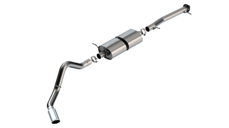 (image for) Borla 20-22 Chevrolet/GMC Silverado/Sierra 6.6L T-304 SS Cat-Back S-Type Exhaust - Brushed