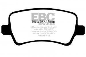 (image for) EBC 13-15 Land Rover LR2 2.0 Turbo Yellowstuff Rear Brake Pads