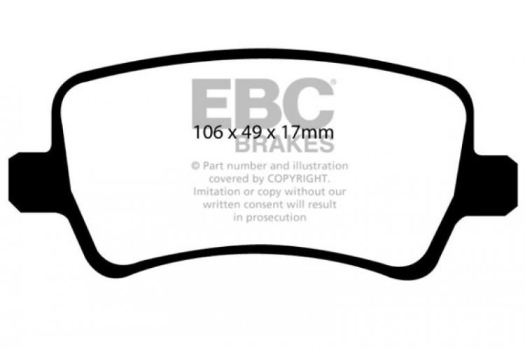 (image for) EBC 13-15 Land Rover LR2 2.0 Turbo Yellowstuff Rear Brake Pads