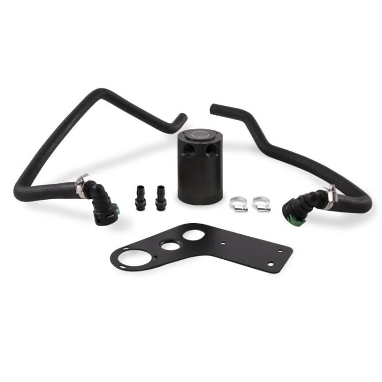 (image for) Mishimoto 2015+ Ford Mustang GT Baffled Oil Catch Can Kit - Black