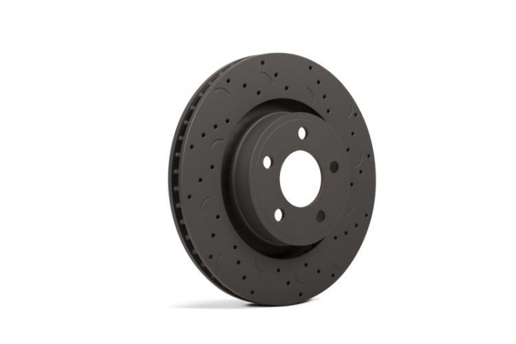 (image for) Hawk Talon 2009 Subaru Forester Drilled and Slotted Front Brake Rotor Set