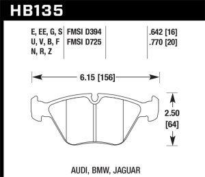 (image for) Hawk 95-02 BMW M3 HT-10 Race Front Brake Pads