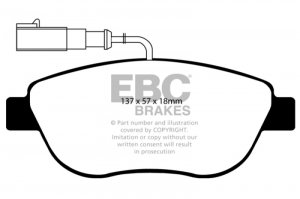 (image for) EBC 12+ Fiat 500 1.4 Turbo Abarth Yellowstuff Front Brake Pads
