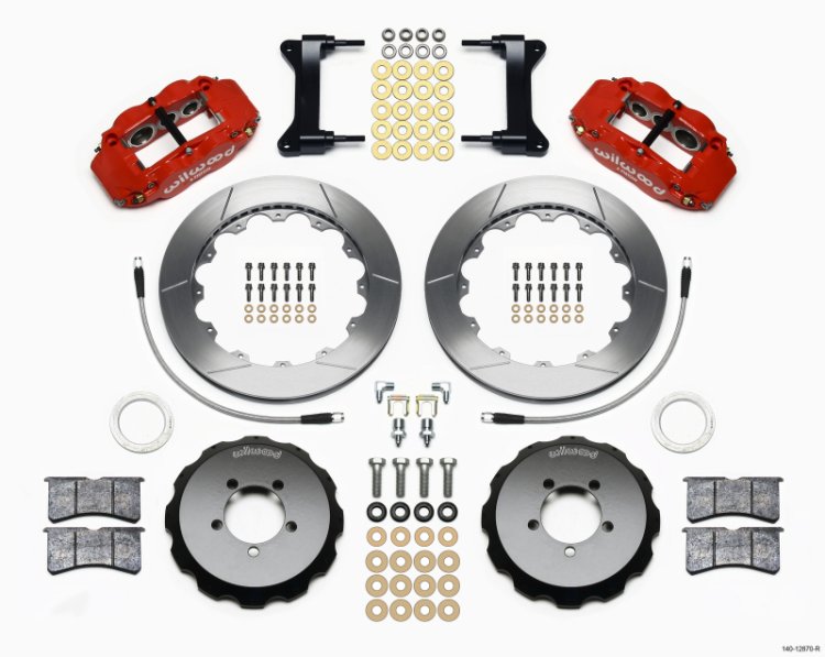 (image for) Wilwood Narrow Superlite 6R Front Hat Kit 12.88in Red 2012-Up Toyota / Scion FRS w/ Lines