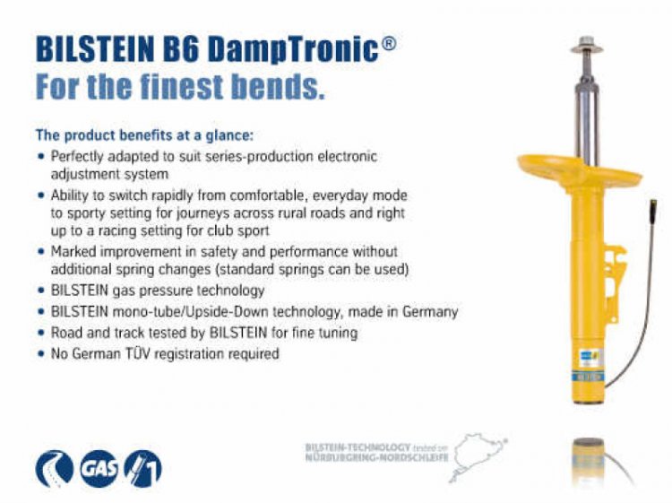 (image for) Bilstein B6 (DampTronic) 2015 BMW M3/M4 Front Left Monotube Strut Assembly