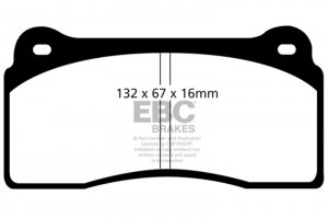 (image for) EBC 99-03 Aston Martin DB7 5.9 Redstuff Front Brake Pads