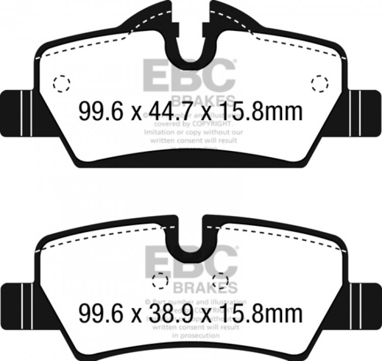(image for) EBC 14+ Mini Hardtop 1.5 Turbo Cooper Greenstuff Rear Brake Pads