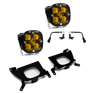 (image for) Baja Designs 2019+ Chevy Silverado 1500/2500/2500 HD SAE Amber Fog Pocket Kit