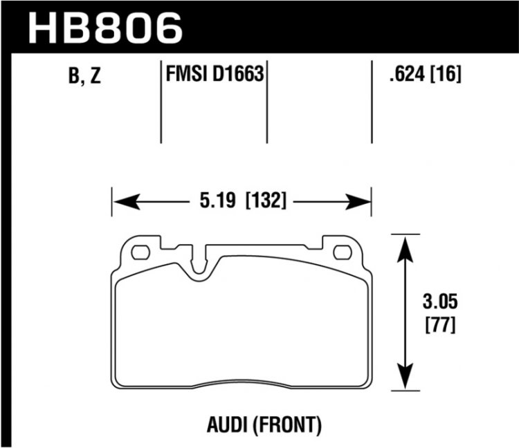 (image for) Hawk 16-17 Audi A6 Performance Ceramic Street Front Brake Pads
