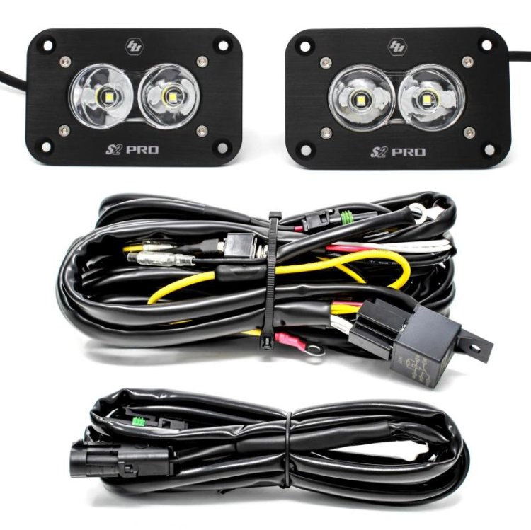 (image for) Baja Designs S2 Pro Flush Mount LED Light Pod Kit Work/Scene Pattern - Pair