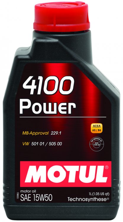 (image for) Motul 1L Engine Oil 4100 POWER 15W50 - VW 505 00 501 01 - MB 229.1