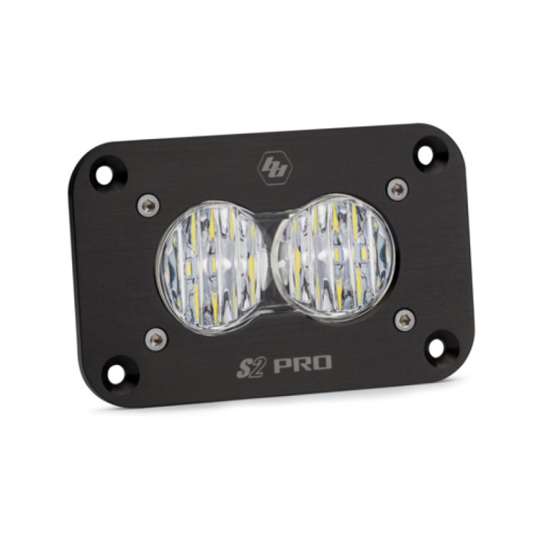 (image for) Baja Designs S2 Pro Flush Mount Wide Cornering Pattern LED Work Light - Clear