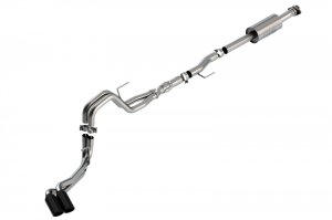 (image for) Borla F-150 2021 5.0L 4dr CC SB EC STB Lariat/KR/Platnm/LTD 3/2.25 DSE Cat-Back ATAK Black CHR Tips