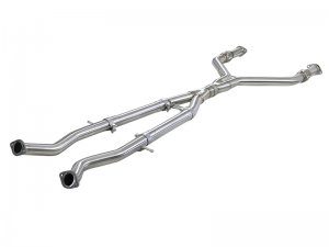 (image for) aFe Takeda 2.5in to 3in 304 SS Y-Pipe Exhaust System 16-18 Infiniti Q50/Q60 V6-3.0L (tt)
