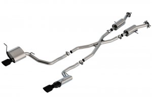 (image for) Borla 14-20 Jeep Grand Cherokee 3.6L V6 2/4WD 2.25in S-Type Cat-back - Black Chrome